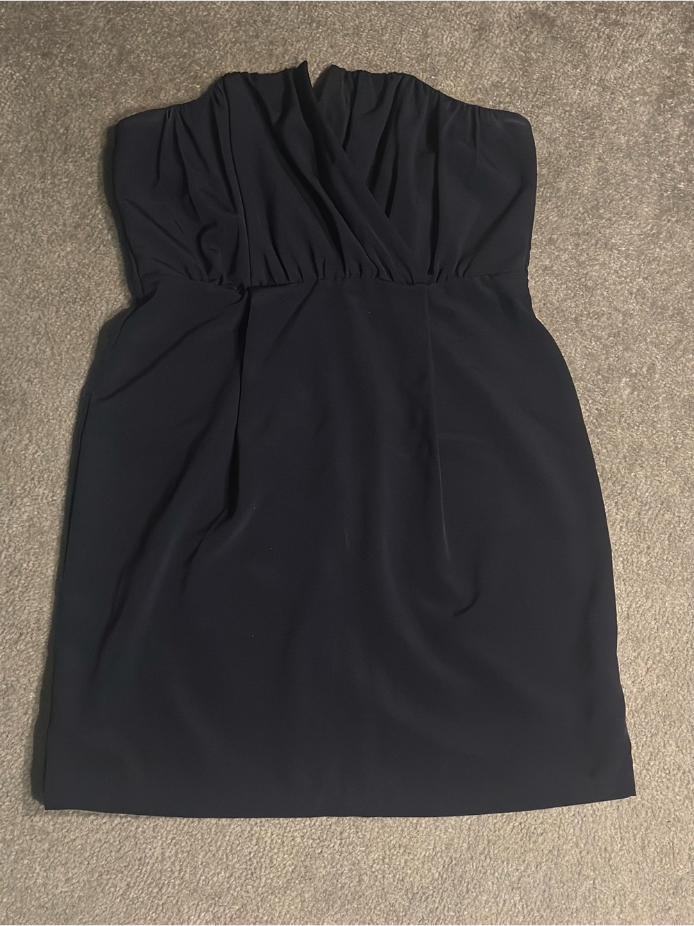 bloom Dark Blue Strapless Ruched Bodice Dress